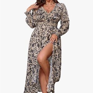 Floral Long Sleeve Maxi Dress